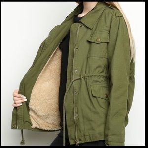 brandy Melville Sherpa military jacket